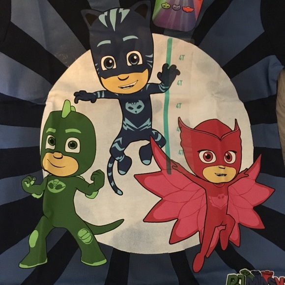 PJ Masks New T-shirt 4t Boys Blue NWT Shirt - Picture 2 of 3
